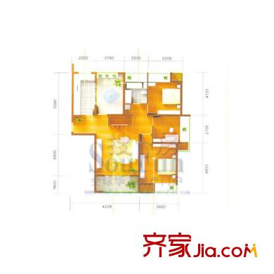 华仁凤凰城D1 3室2厅1卫1厨