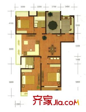 华仁凤凰城A2 3室2厅2卫1厨