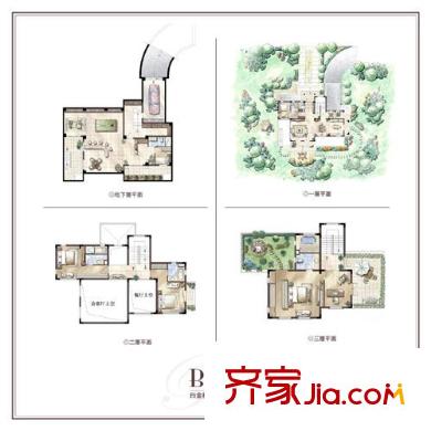 湖堤漫步B户型 4室2厅6卫