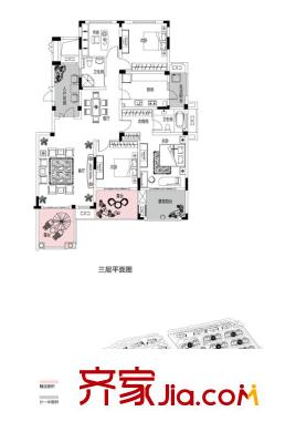 金科米兰米兰花园洋房HC3-A(售罄) 4室2厅2卫