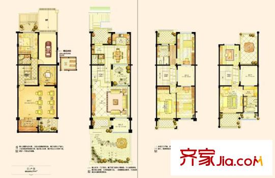 阿维侬庄园C1户型(售罄) 4室2厅3卫1厨