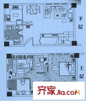 香格梅里公馆C户型 2室2厅2卫1厨