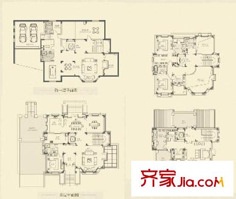 印象剑桥B1户型 4室4厅7卫1厨