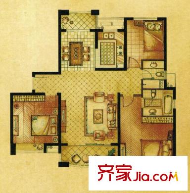 爱家金河湾新贵大宅 3室2厅2卫