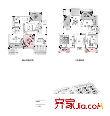 金科米兰米兰花园洋房HC6-A(售罄) 4室2厅2卫