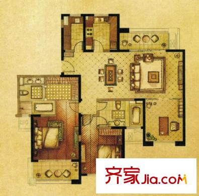 爱家金河湾名门大宅 3室2厅2卫