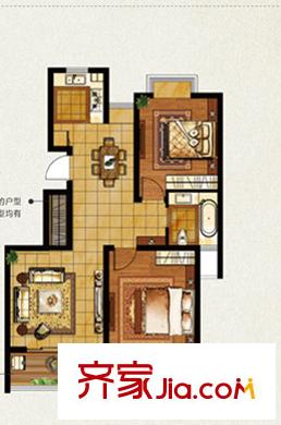 沁春园H户型二室二厅一卫 2室2厅1卫