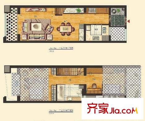 花样年花郡85平户型 2室2厅1卫1厨