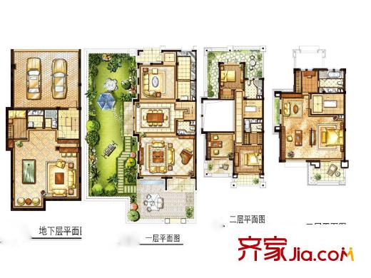 九龙仓玺园别墅390户型 5室5厅4卫1厨