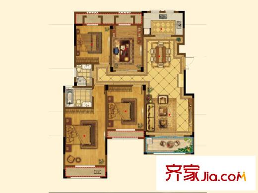 御山前147平 4室2厅2卫1厨