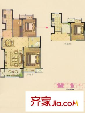 弘阳上品D1户型 2室2厅1卫1厨