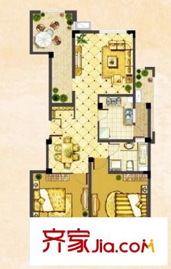 花半里GB5户型 2室2厅1卫1厨