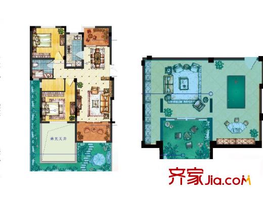 水清木华Ⅱ期A-1户型 2室2厅1卫1厨