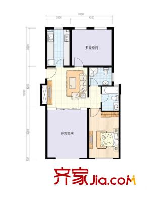 阳光100国际新城D3 1室2厅2卫