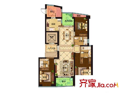 保利达江湾城铂悦 3室2厅3卫1厨