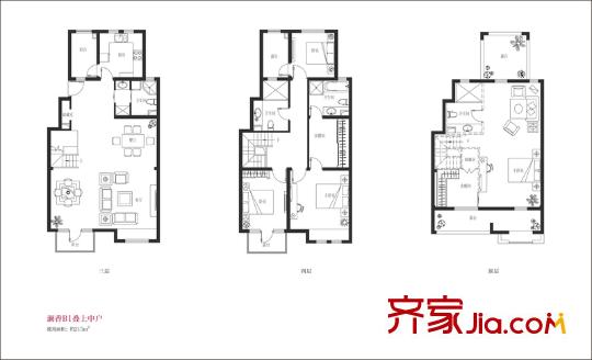 龙湖滟澜山户型图澜香B1户型 4室2厅4卫