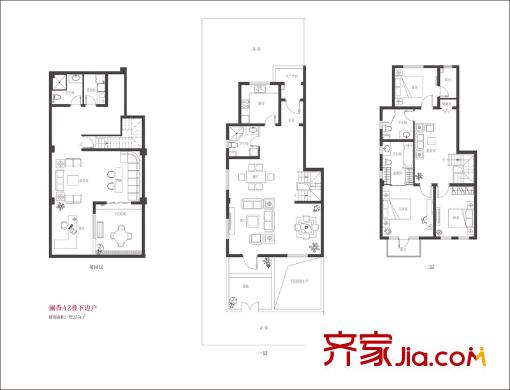 龙湖滟澜山户型图澜香A2户型 3室3厅4卫