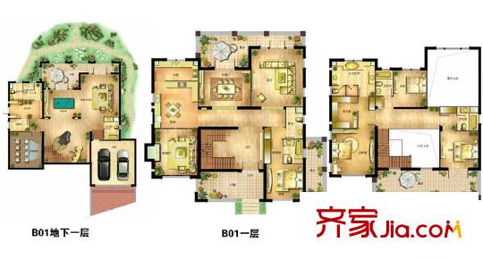 南丰御园B01户型 4室4厅8卫1厨