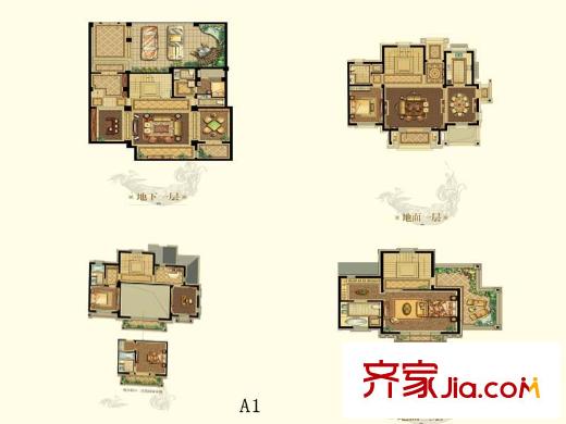 太湖锦绣园华庭A1户型 6室4厅5卫1厨