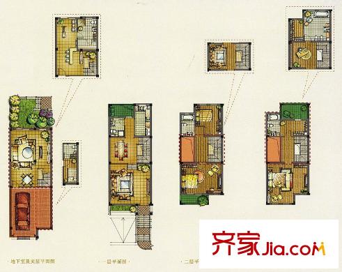 嘉利华府庄园A1aS户型 4室3厅4卫