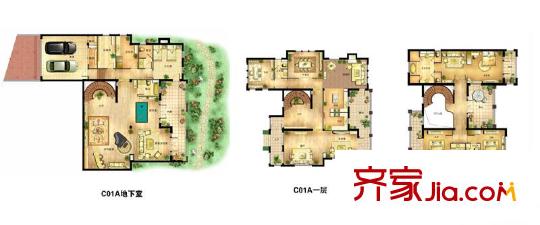 南丰御园C01A户型 5室5厅7卫1厨