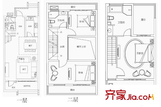 田园东方A北146平 3室2厅3卫1厨