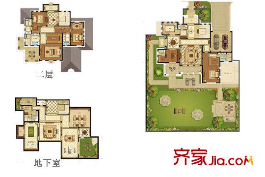 绿城雅园K_t3户型 6室7厅8卫1厨