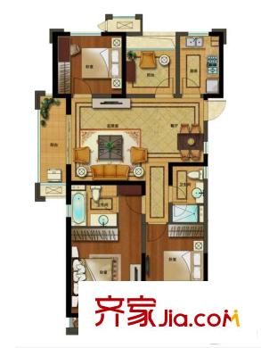 苏宁悦城A2户型(售罄) 4室2厅2卫1厨