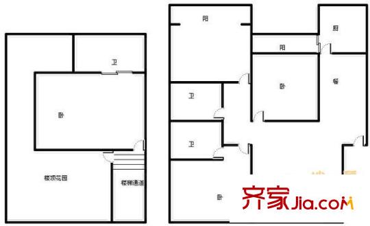 千和茗居 5室 戶型圖