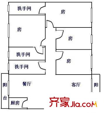 聽湖居（松山湖） 4室2廳 戶型圖