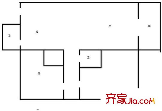 聽湖居（松山湖） 2室 戶型圖