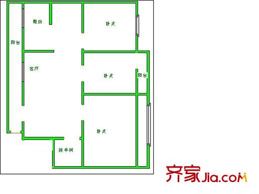 天鵝花園 3室 戶型圖