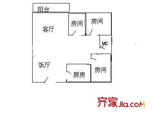 建興大廈  3室 戶型圖