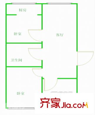 建興大廈  2室 戶型圖