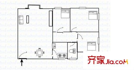 雅翠花園 3室 戶型圖