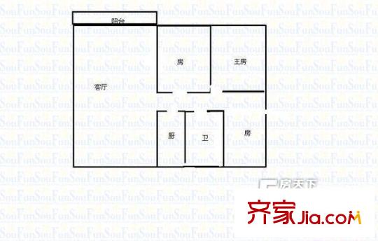 花園新村 3室戶型圖