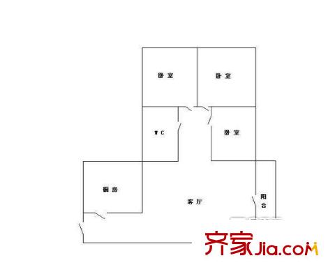 花園新村 3室戶型圖