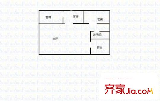 天鵝花園 3室 戶型圖