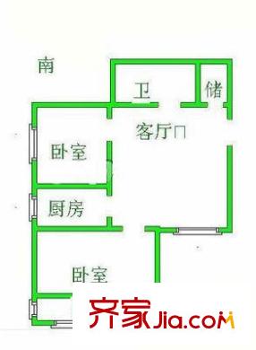 建興大廈  2室 戶型圖
