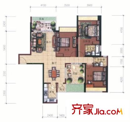 萬(wàn)江住宅 3室 戶(hù)型圖