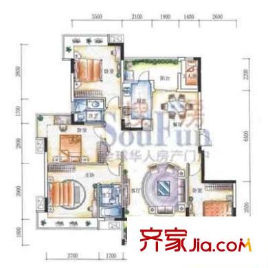 萬(wàn)江住宅 3室 戶(hù)型圖