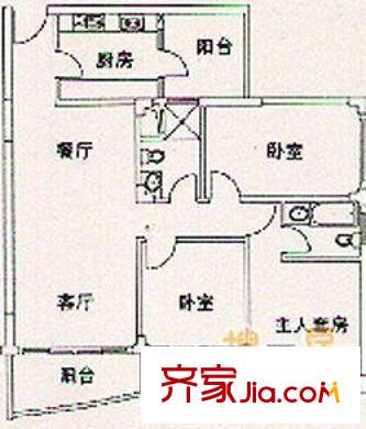 花園新村 3室戶型圖