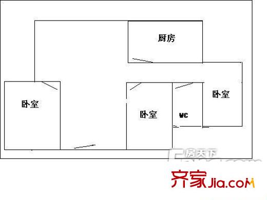 花園新村 3室戶型圖