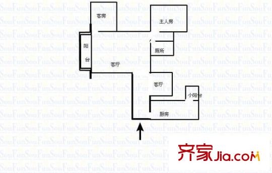 聚龍灣 3室 戶型圖