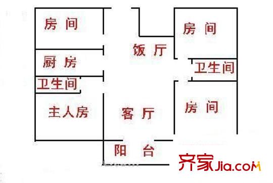 新安大廈 4室 戶型圖