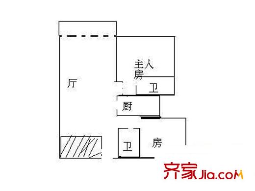 新安大廈 2室 戶型圖