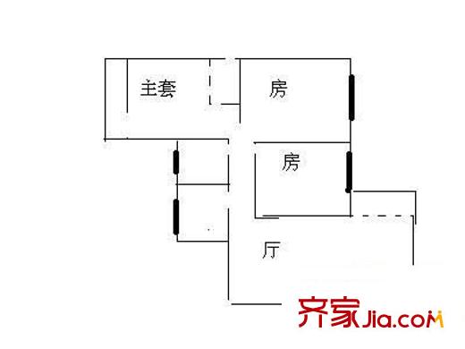 新安大廈 2室 戶型圖