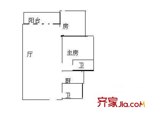 新安大廈 2室 戶型圖