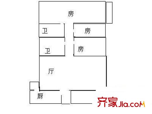 太平廣場花園 3室 戶型圖