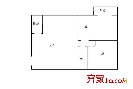 太平廣場花園 2室 戶型圖